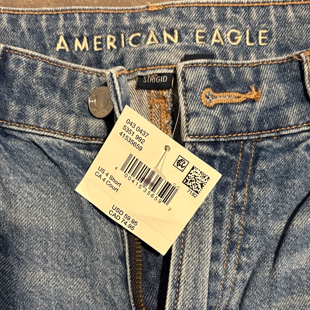 American Eagle Outfitters Women's Straight Jeans in Light Blue - Picture 3 of 6
